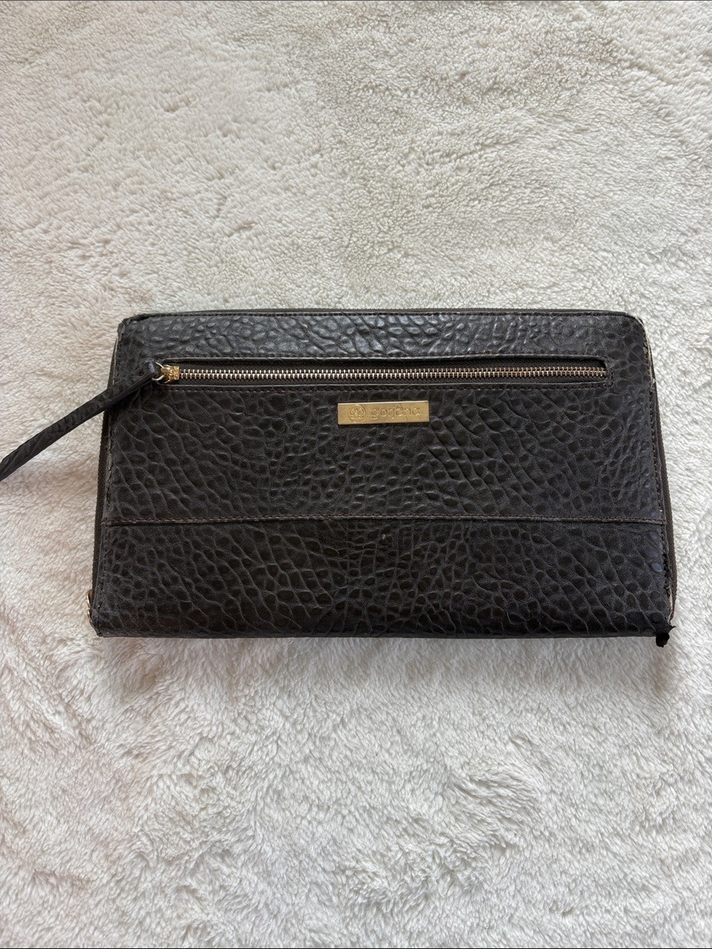 Gorjana Brown Jewelry Leather Travel Case